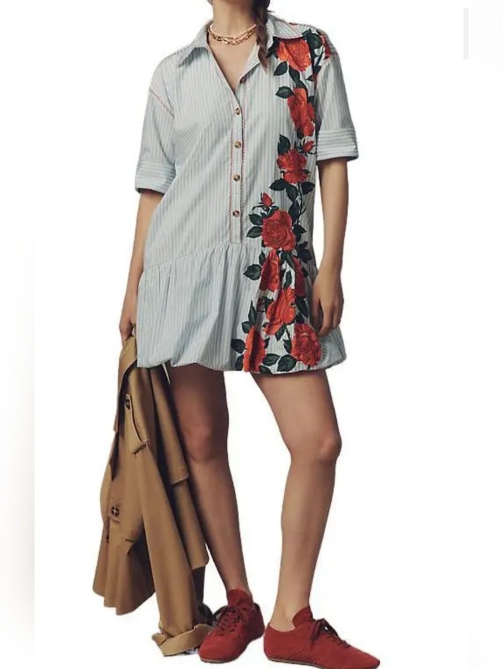 Anthropologie Maeve Bubble Mini Dress